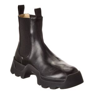 Proenza Schouler Stomp Leather Chelsea Boot, Black